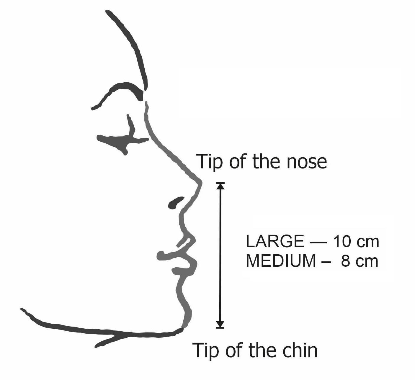 large and medium mask sizes